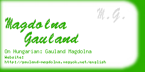 magdolna gauland business card